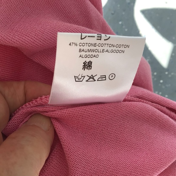 Valentino Sleeveless Sweet Pink Deep Plunge V-Neck Top with Bow Accent - Picture 7 of 11